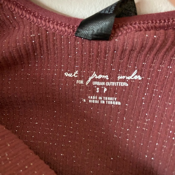 NEW Urban Outfitters, dark coral sparkly body suit - Picture 5 of 5